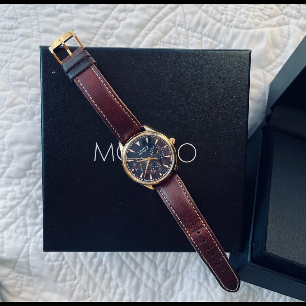Movado Watch with Leather Strap